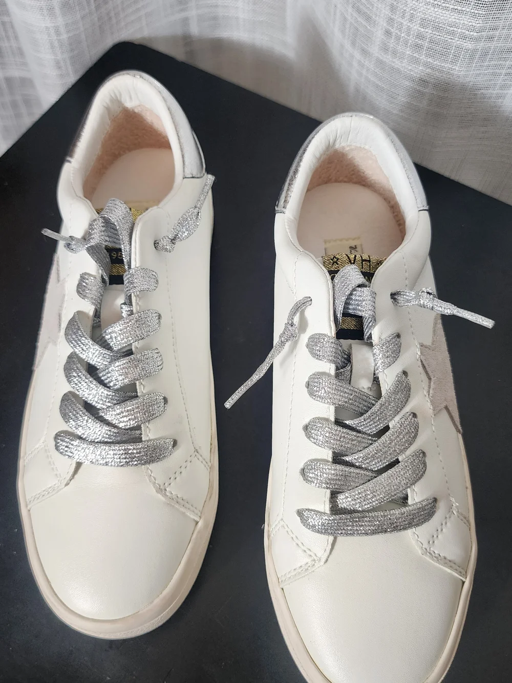 Vintage Havana White Sneakers with Silver Laces
